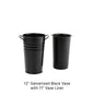 Black Metal Vase Ready Set