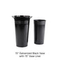 Black Metal Vase Ready Set
