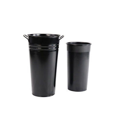 Black Metal Vase Ready Set