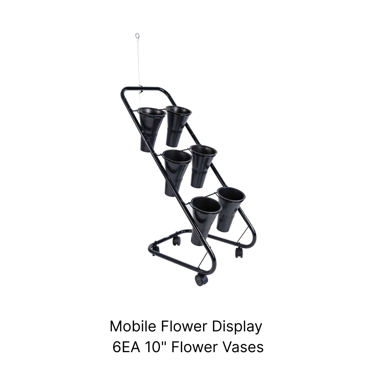 Mobile Black 6 Vase Bouquet Displays