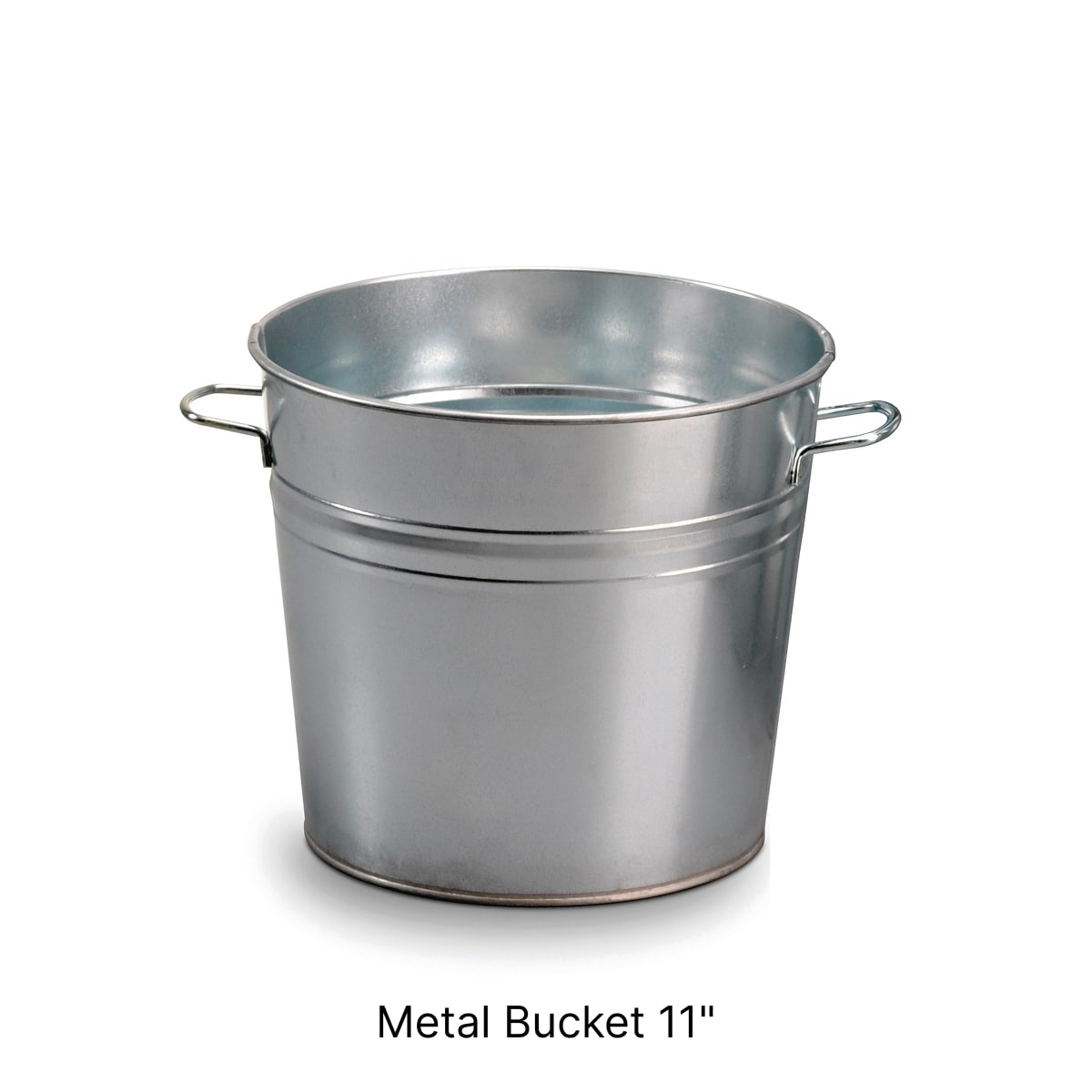 Silver Metal Bucket & Vases