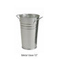 Silver Metal Bucket & Vases